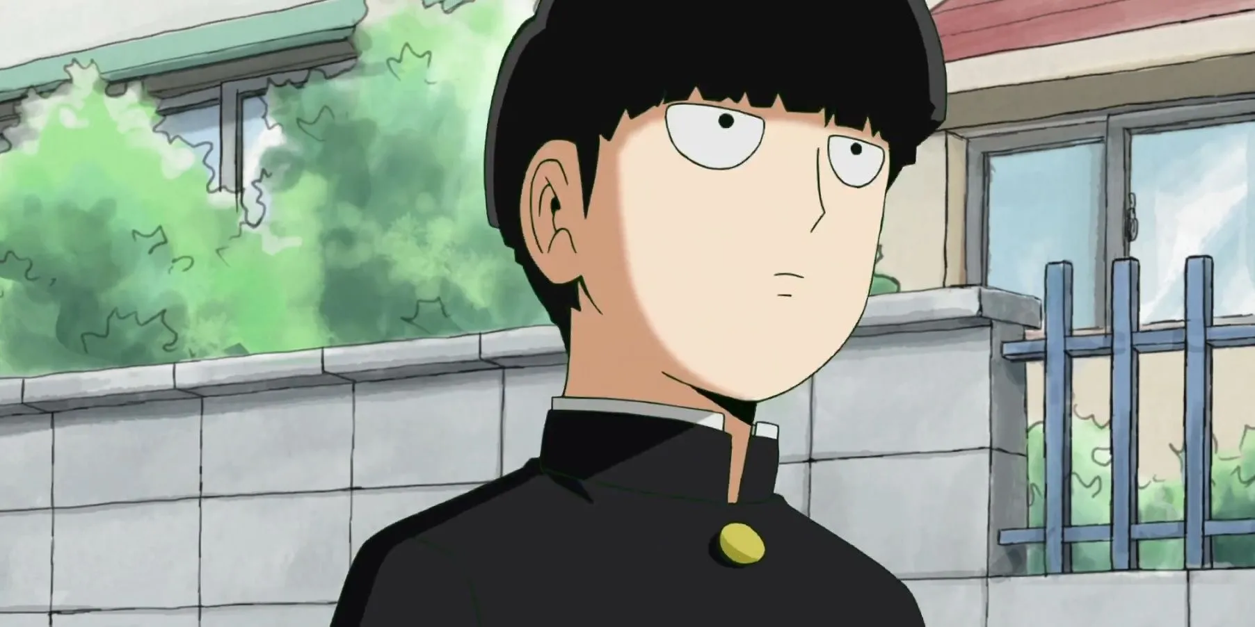 Shigeo Mob Kageyama đi bộ một mình trên đường về nhà trong tập đầu tiên của Mob Psycho 100