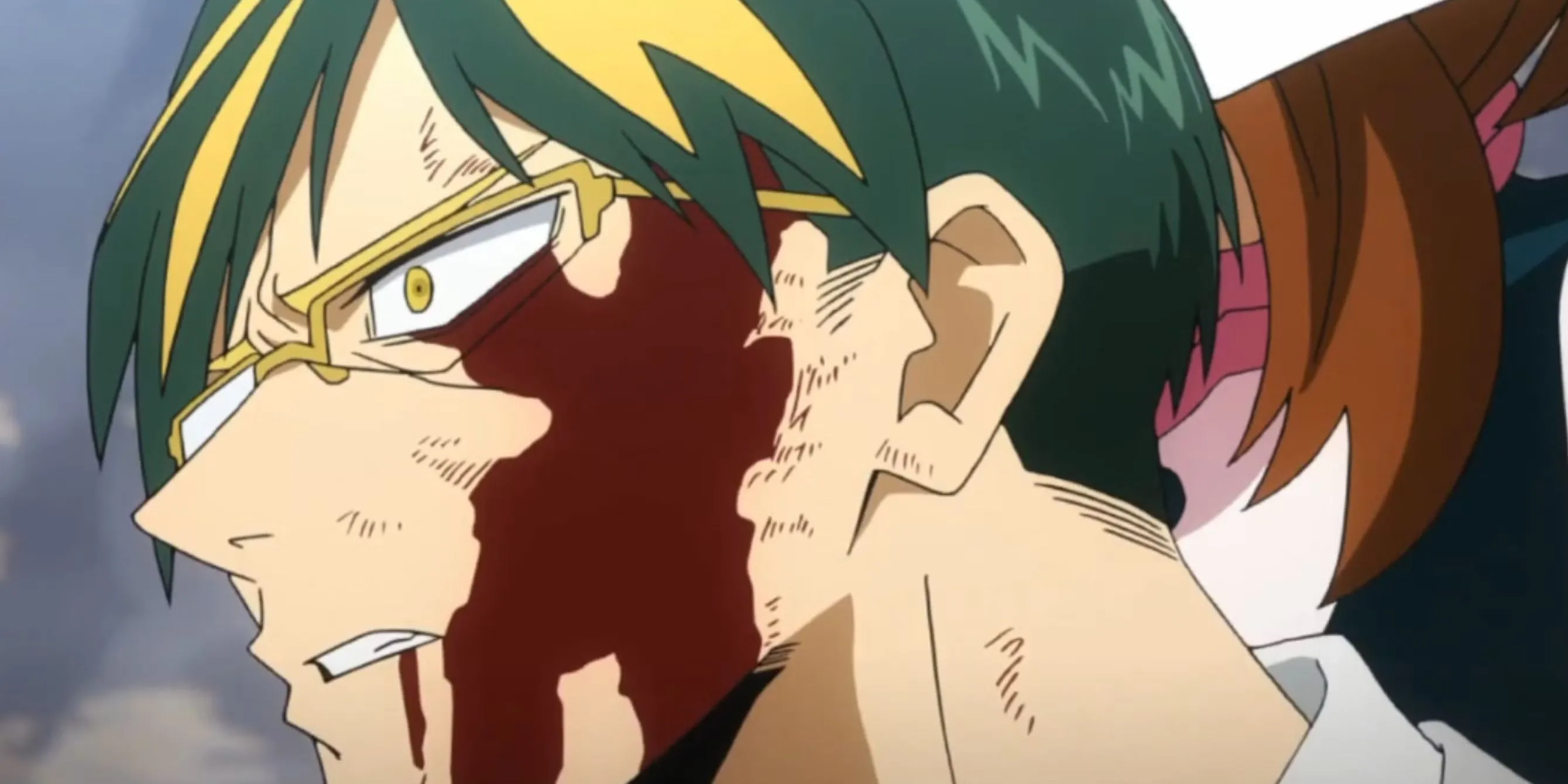 Sir Nighteye, anh hùng chuyên nghiệp trong My Hero Academia, với ánh mắt sâu sắc chứa đựng gánh nặng tiên tri và sự hy vọng mong manh.